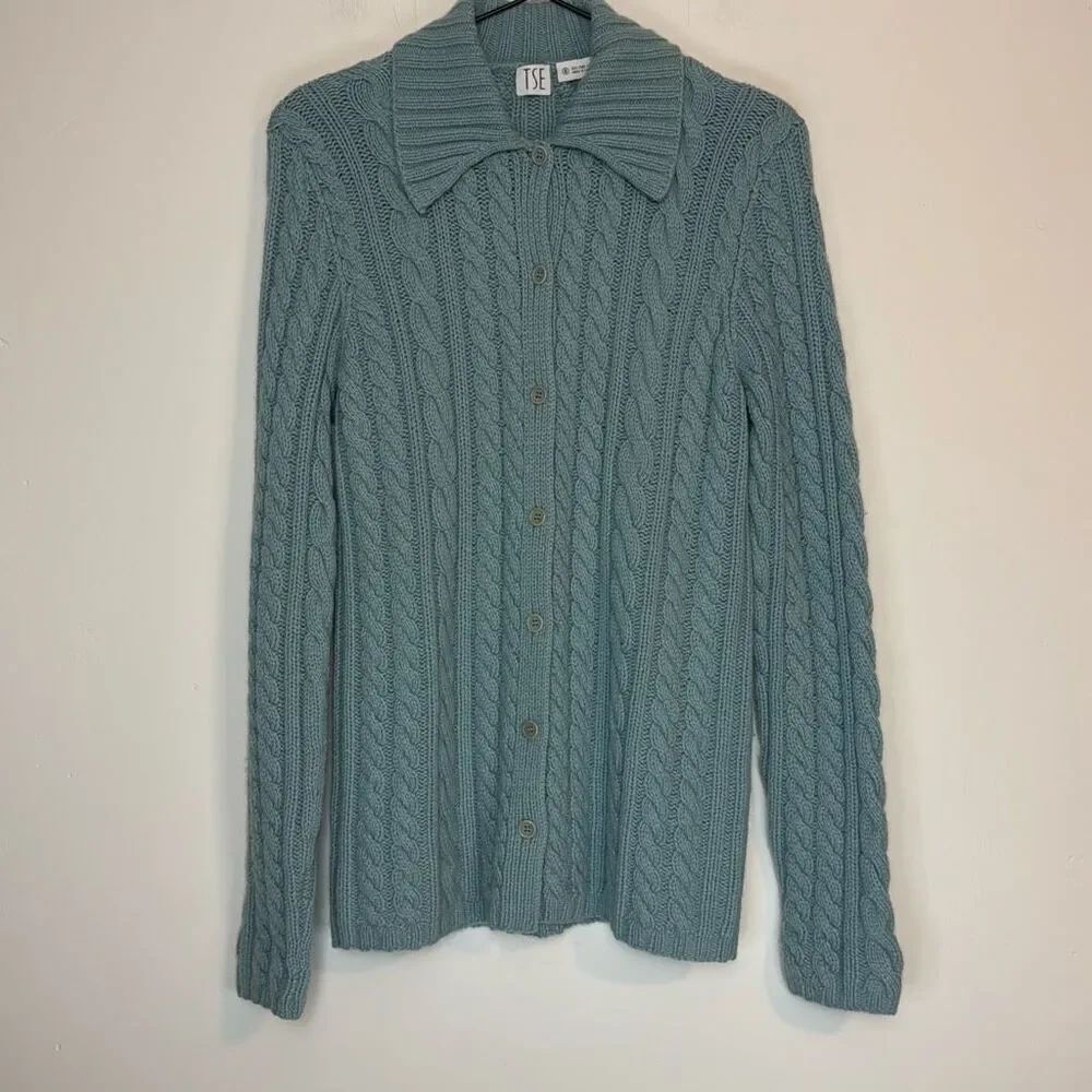 TSE Cashmere Cable Knit Cardigan S